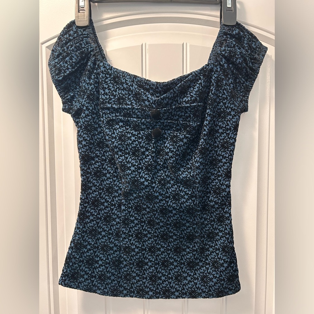 ModCloth Velvet Design Classy Top - Picture 7 of 9